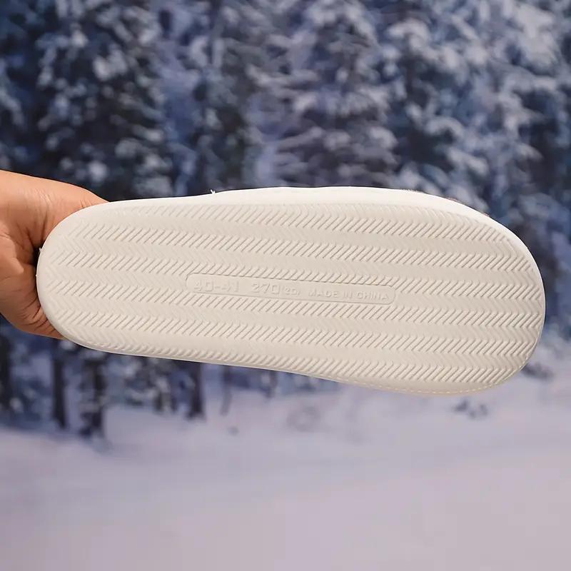 Kuschelige & Warme Damen Winter Hausschuhe Stiefel - Lässige Gestreifte Heim- & Outdoor-Schuhe, Schlupfverschluss, Flacher Absatz, Niedliche Hausschuhe