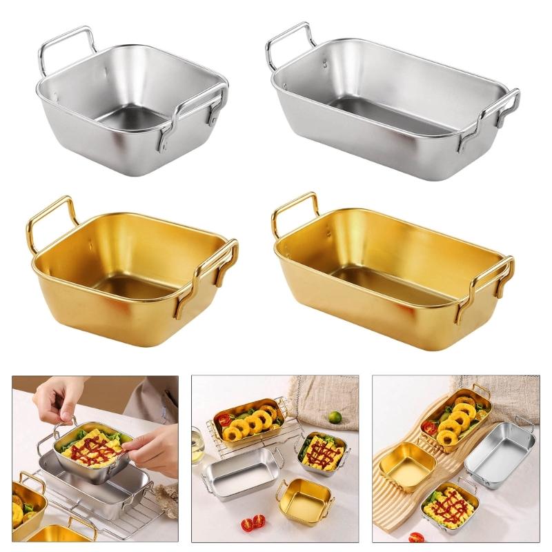 Multifunctional Stainless Steel Toddler Plates Set for Kids, Durable Metal Dinnerware, Safe for Oven and Dishwasher Use