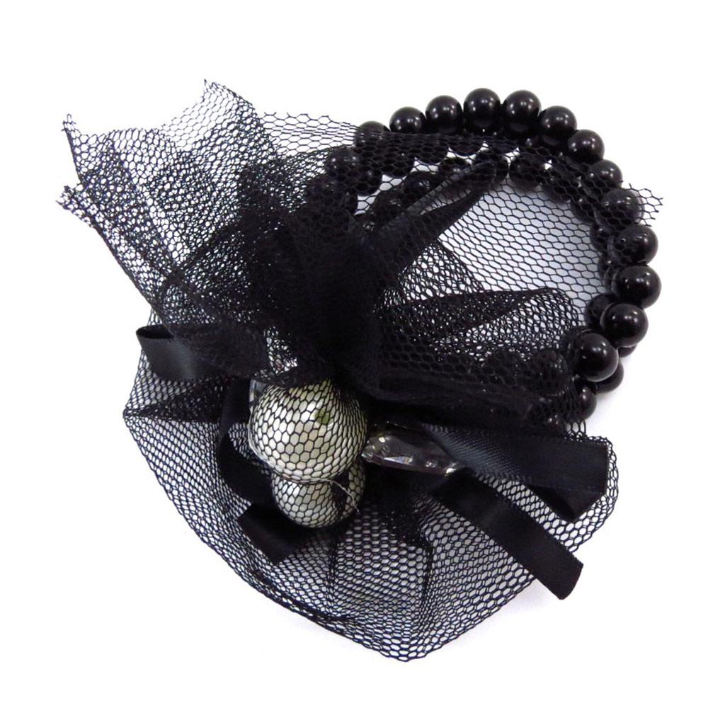 Les Trésors De Lily [J6931] - Black 'Scarlett' Designer Bracelet