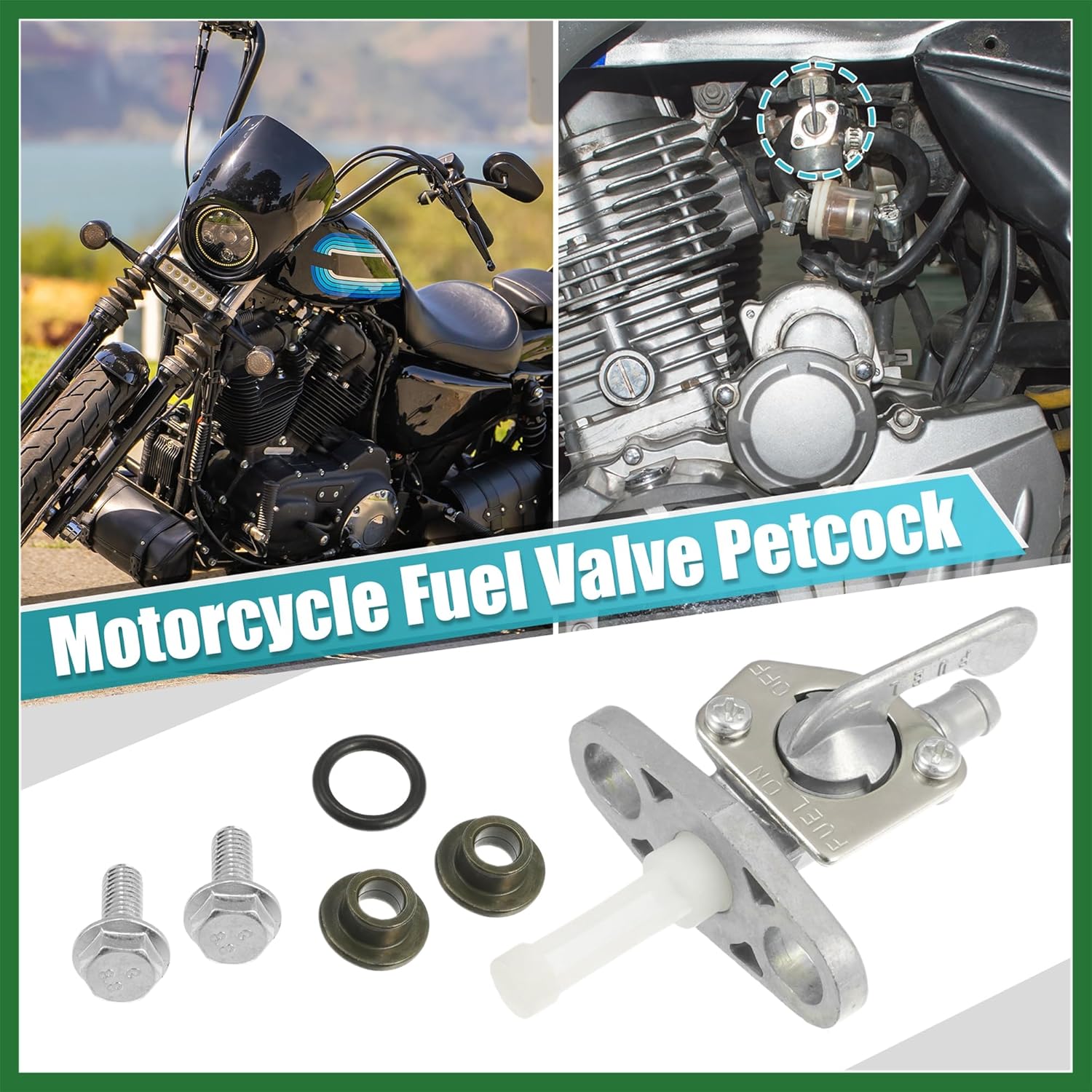 

Motoforti Motorcycle Fuel Valve Petcock with Male Thread for Honda CR125R 1979-2007 for Honda CR250R 1978-2007 Long-lasting