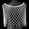 Collana Choker Multi-strato Fatta a Mano con Perle e Catena per Spalle