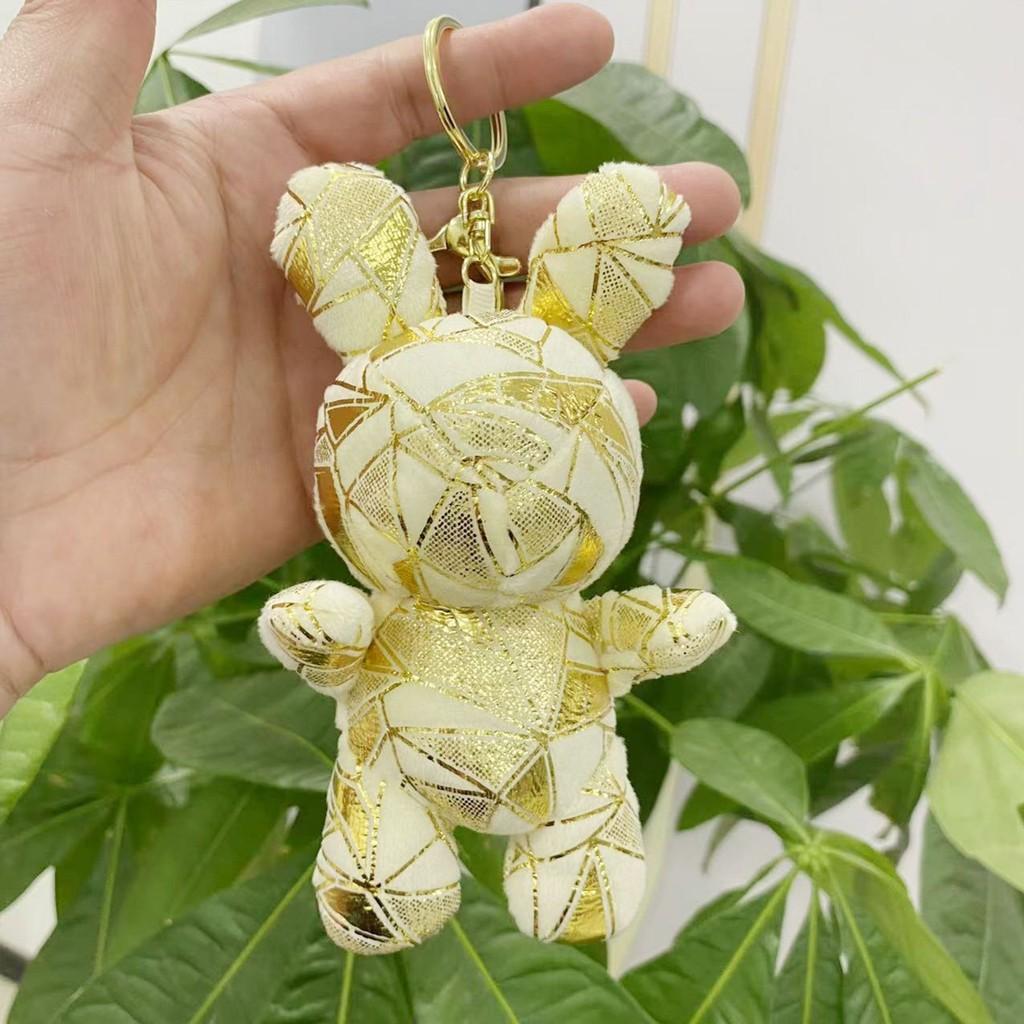 Colorful And Soft Plush Rabbit Keychain 15cm Cute Animal Stuffed Toy Perfect For Collectibles