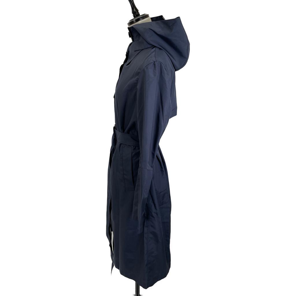 FOX UMBRELLAS Navy packable nylon rain soutien collar coat coat 6 NavyUsed