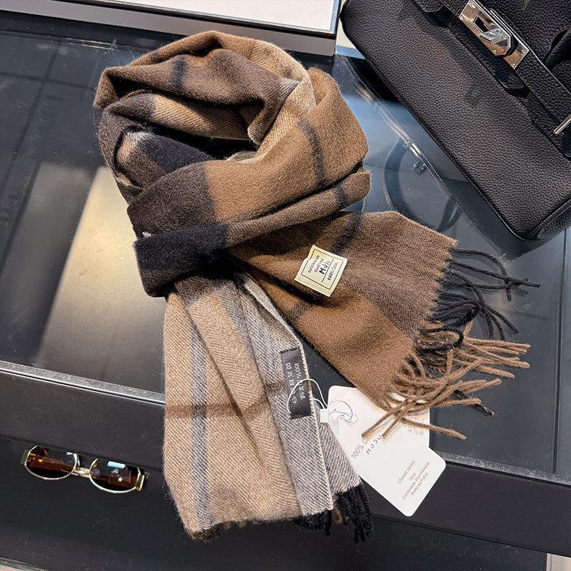 Sciarpa in lana pashmina 100% cashmere invernale per donna, scialli e stole spessi e caldi, sciarpa da donna con nappe e sciarpa