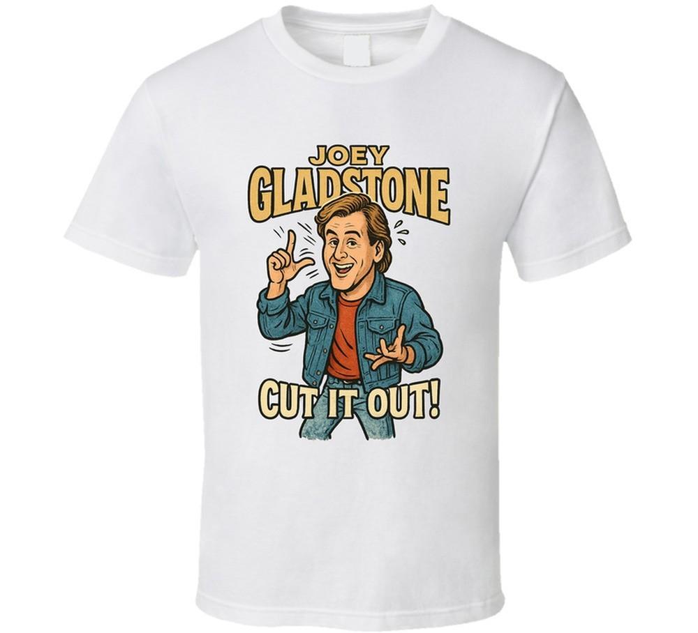 

Joey Gladstone Cut It Out Full House Caricature Retro Look Fan T Shirt 3XL