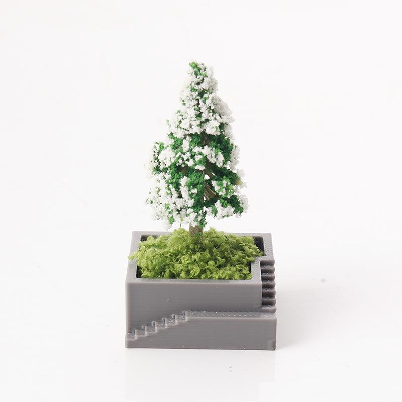 

1/12 Scale Mini Simulated Tree Potted Model Christmas Cherry Blossom Pine Dollhouse Landscape Ornament