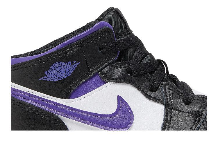 Kids' Sneakers Nike Jordan 1 Mid Dark Iris (TD) Black/Dark Iris-White