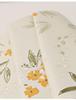 Compact Dual-Purpose Umbrella, UV Protection Parasol with Black Coating, Yellow Floral Design for Sun and Rain
