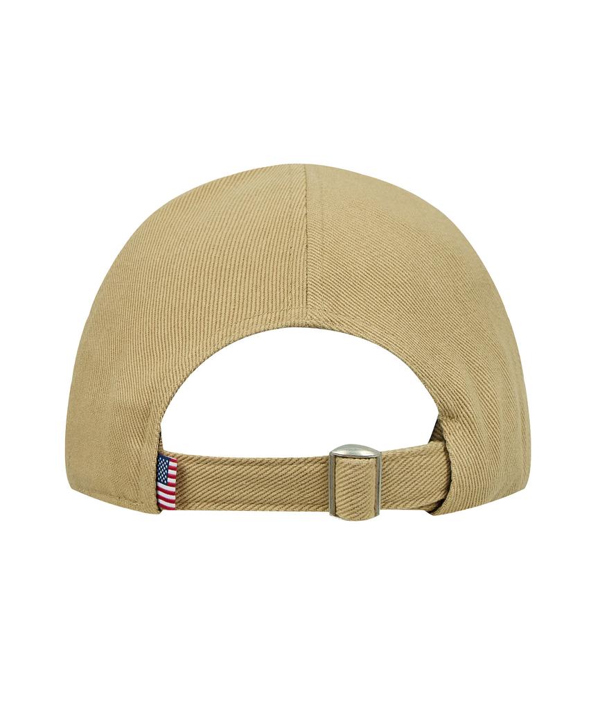 Sebseu Small Logo Twill Brown Ball Cap - Beige