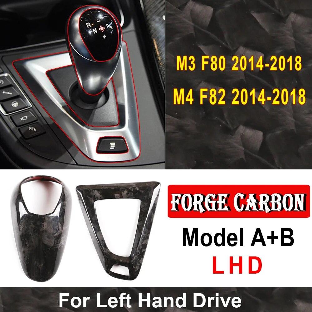 Carbon Fiber For BMW M2 F87 M3 F80 M4 F82 F83 M5 F10 X5M F85 X6M F86 Gear Shift Knob Cover Gearshift Shifter Sticker