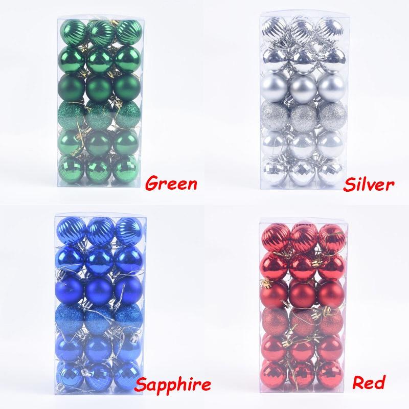 NEW 36Pcs Christmas Tree Hanging Balls Baubles Ornaments for Party Supplies Holiday Decorations