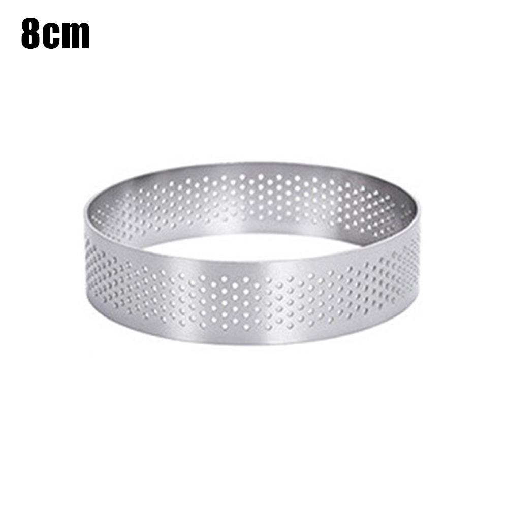 1 Stk. Tartelettring Edelstahl Tartelettform Kreisausstecher Kuchenring Hitzebeständig Perforiert Kuchen Mousse Formen Tarte Gebäck