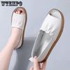 Fish Mouth Open Toe Sandals Women's Summer Soft Bottom Sandals Flat Shoes Nurse Pregnant Women Home Casual Shoes