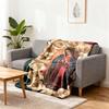 Virgin Mary Blanket with Flowers Soft Cozy Flannel Throw Blanket Catholic Gifts for Women for Bedroom Couch Travel Home Decor