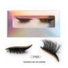 Colored Eyeshadow False Eyelashes - Self-Adhesive, Natural, Dense, Curled, 1 Pair