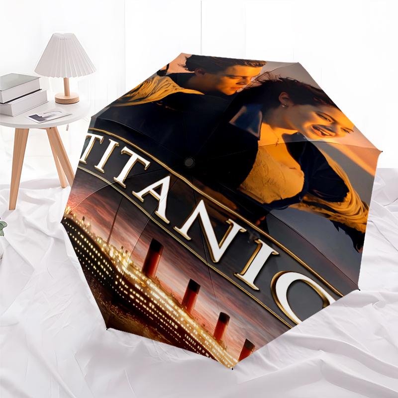 1pc Titanic1 Umbrella, Sun Protection, And UV Shielding. It Has Eight Sturdy Ribs for Outdoor Use And Perfect Gift