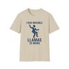 Unisex Softstyle T-Shirt Invisible Llama Rider Funny Businessman Cartoon Tee