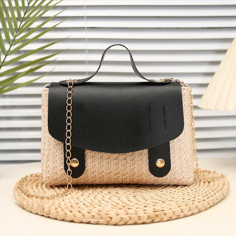 Women's Bag New Woven Hand-woven Straw Bag Stylish and Simple Shoulder Bag Girls' Clutch Bag Crossbody Bag