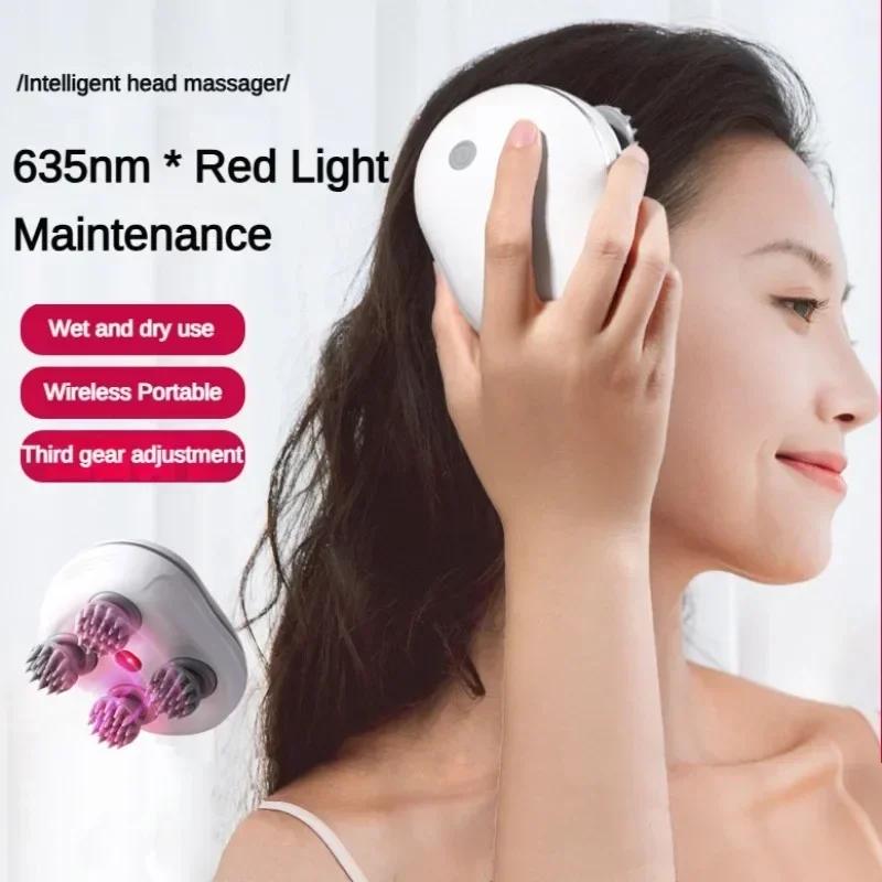Multi functional head massager, red light therapy for stress relief, body massage, muscle tension relief, fatigue massage tool