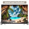 2D plane sea view cave background fabric living room bedroom outdoor decoration polyester fiber