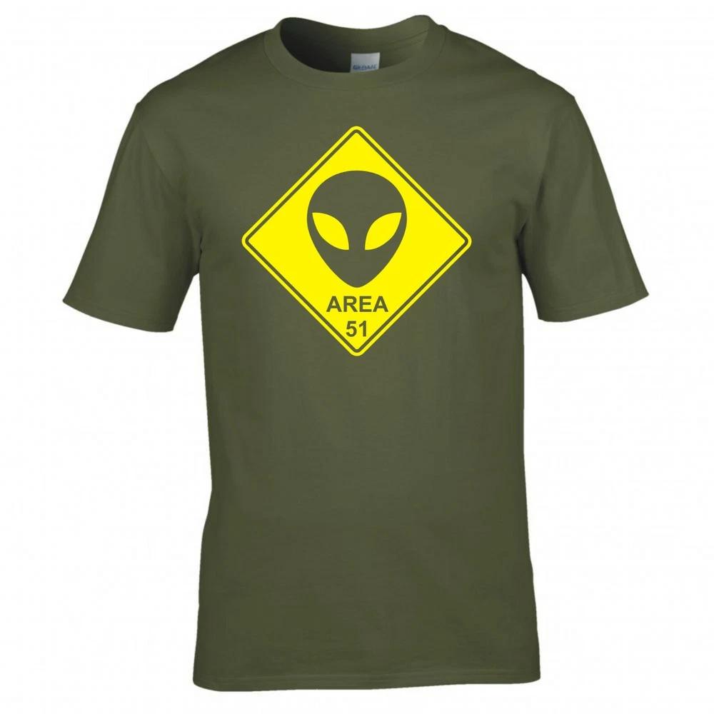 Funny Alien Area 51 Road Sign Tshirt