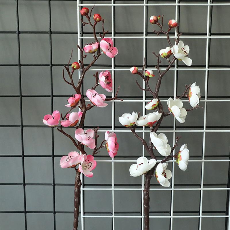 Artificial Flower Cherry Red Artificial Plant Plum Blossom Silk Flower Small Winter Plum