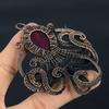 Ruby Pendant Gemstone Jewelry, 999 Copper Wire Wrapped Handmade Pendant, Latest Design Jewelry