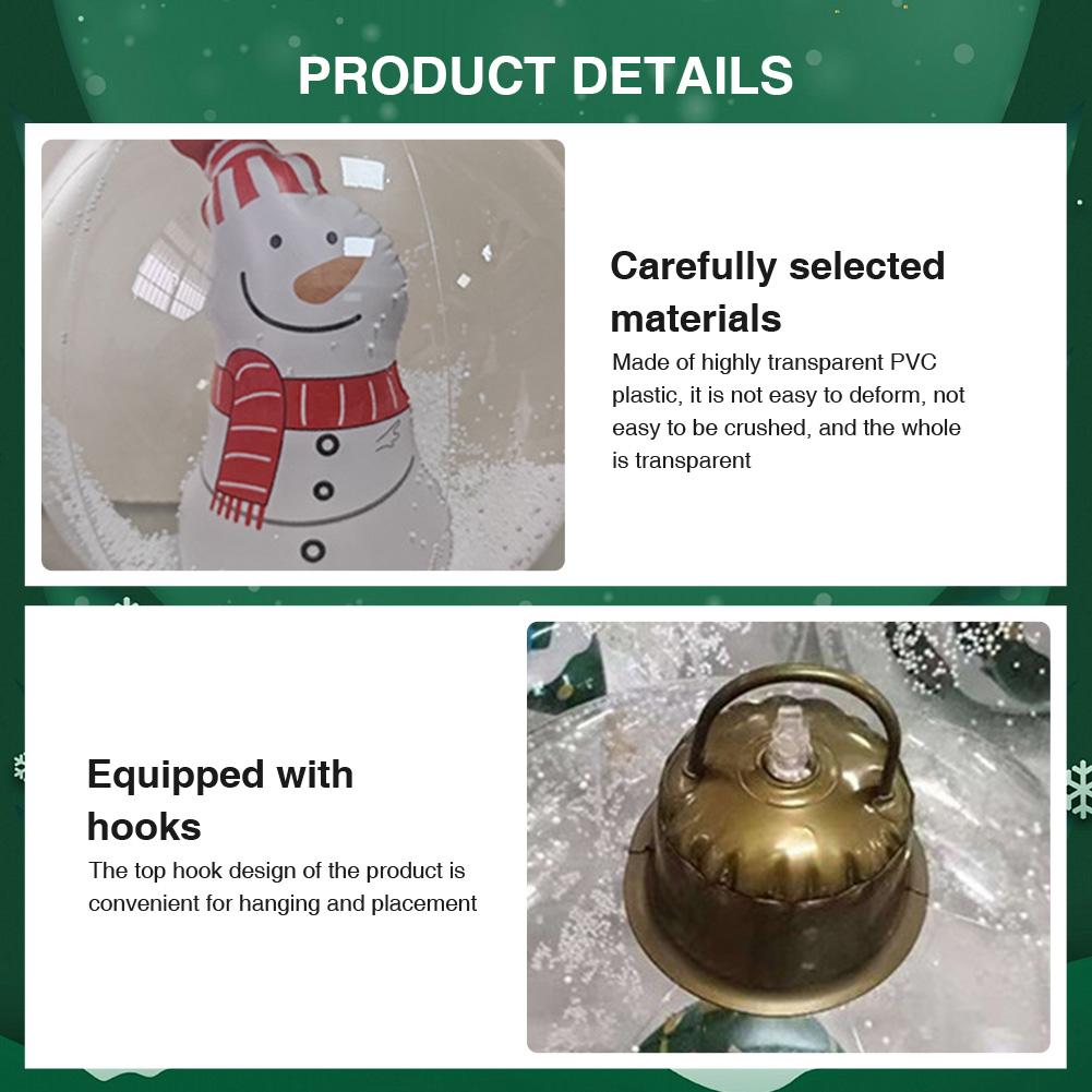 Christmas Luminous Ball Decorative Giant Inflatable Ball Ornaments Outdoor Large PVC Balloon Ornament for Yard Porch Decoration