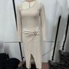 Long Sleeve Plus Size Knitted Vintage New In Dresses for Women Casual  Spring Autumn Pencil Dress