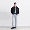 JACK&JONES Men's Embroidered Faux Two-Piece Washed Loose Jacket