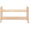 VidaXL Shoe Rack Solid Walnut Wood 69 X 26 X 40 Cm 247102