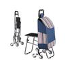 Foldable Stair-Climbing Shopping Cart with Seat for Home Use - Ideal for the Elderly