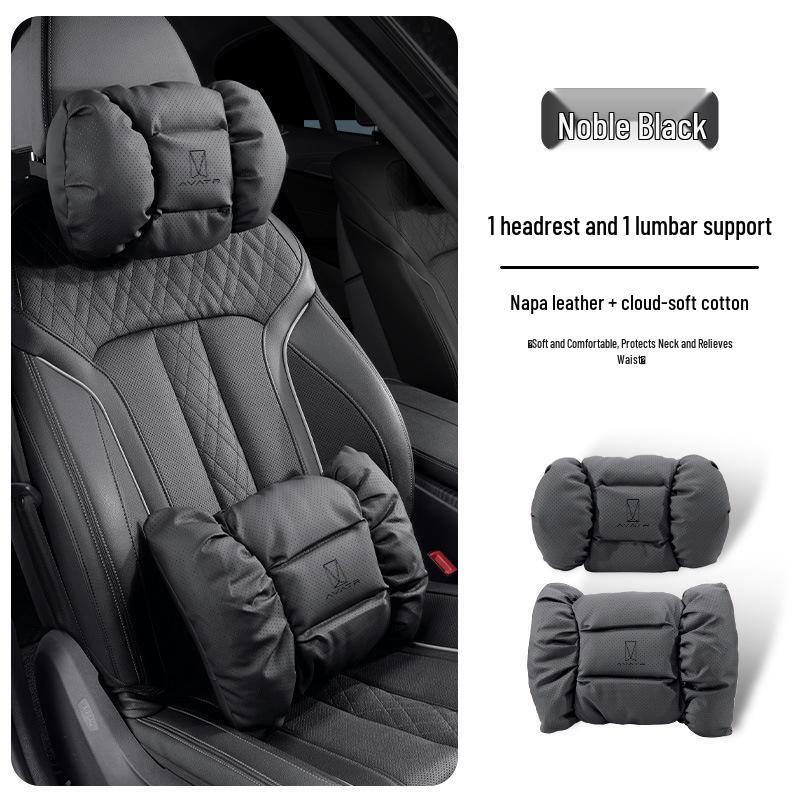Avatr 07 Car Headrest & Lumbar Support Pillow - White Universal