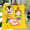 Cartoon B-Bely B-Beto printed throw blanket—lightweight,soft,warm;versatile blanket all seasons—perfect air-conditioning throw,nap blanket