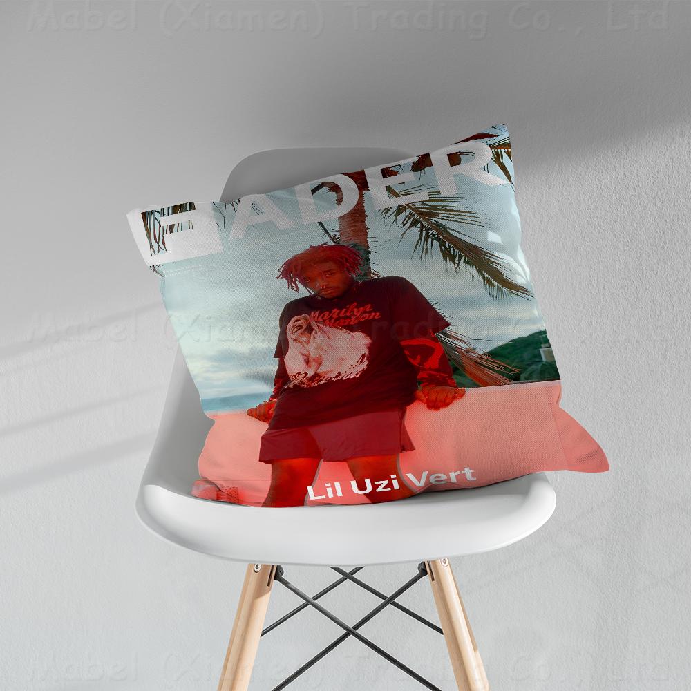 Popular Hip Hop Rap L-Lil U-Uzi V-Vert Pillowcase Toon Gift Cushion Cover Bedroom Home Sofa Chair Seat Decor Pillow Case