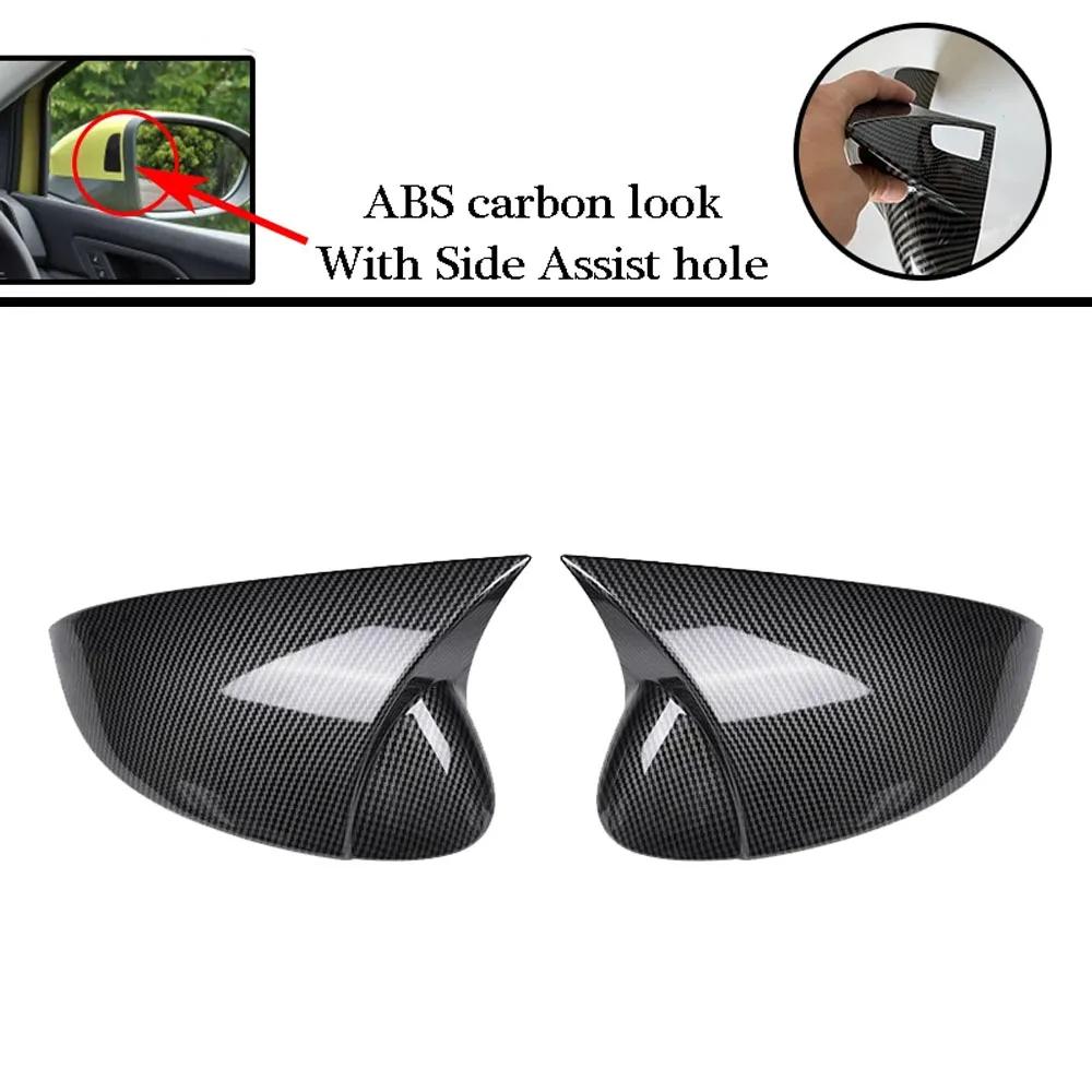 For VW Golf MK8     ABS Car Rearview Side Mirror Cover Wing Cap Exterior Door Housing Trim Adhesive Sticker