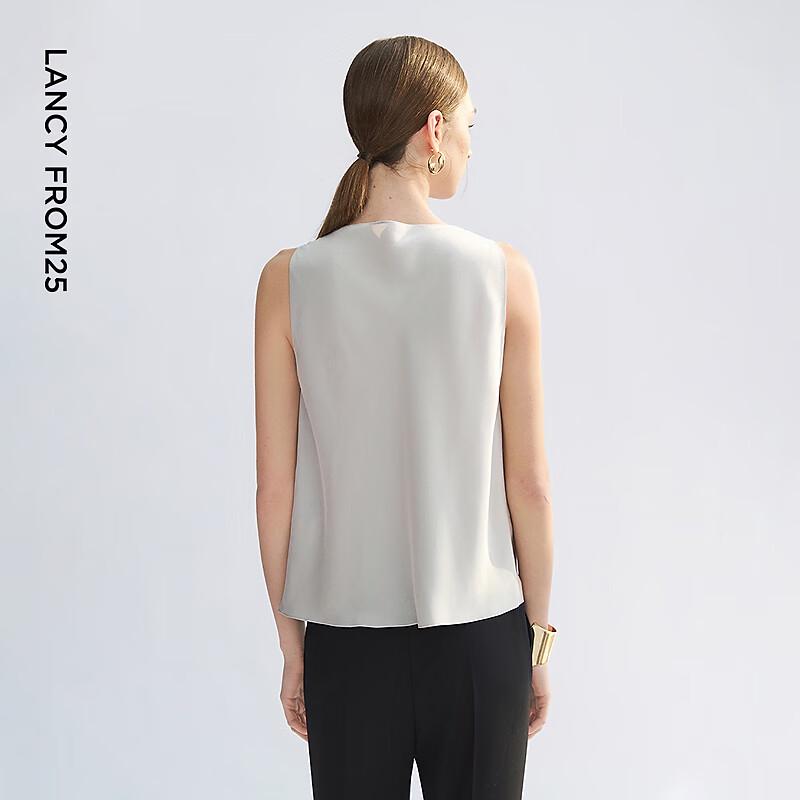 Langzi Drape Collar Satin Cami Top