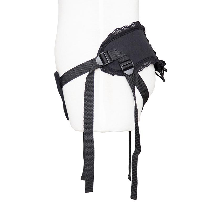 Lace Chastity Panties with Silicone Restraints & Neoprene SM Accessory for Adult Play