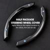 2pc Carbon Fiber Car Steering Wheel Cover Non-slip Sleeves For Volkswagen VW Scirocco Jetta Beetle Golf 4 5 6 Passat Polo B5