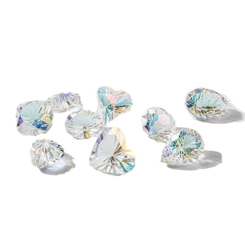 20Pcs Pointed Bottom Nail Rhinestones Diamond Nail Charms 3D Crystal Gems Jewelry DIY Manicures Nail Decorations