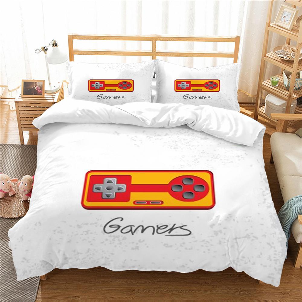 

Домашний комплект пододеяльников с принтом геймпада и наволочкой, пододеяльники, лучший подарок, моющийся постельный костюм, детский мягкий микрофибра Single 135x200cm