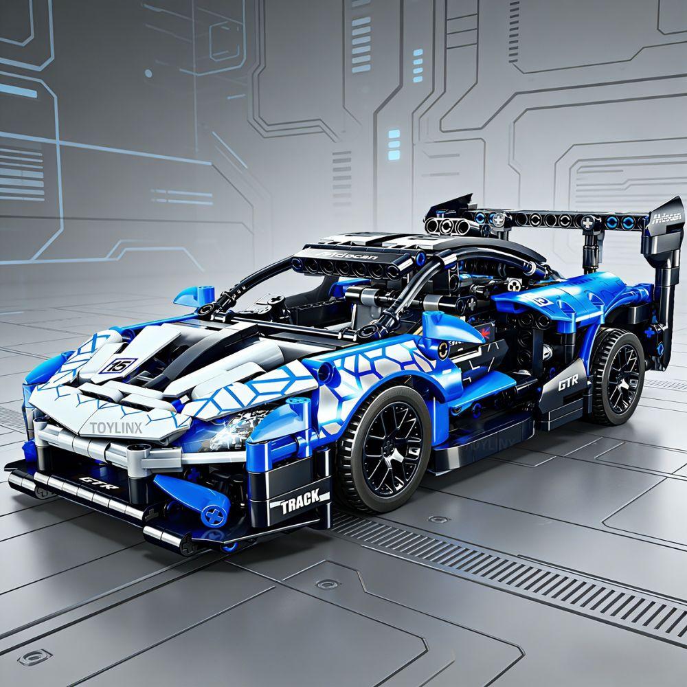 TOYLINX  New 523PCS Sports Car Building Blocks Set 1:18 Scale Racing Car Model Kits for Kids Adult Racing Vehicle Toys Gifts