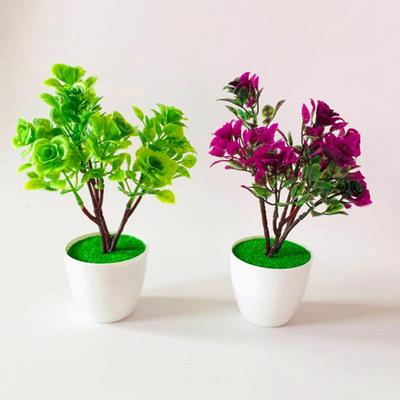 Artificial Potted Plants Fake Flower Bonsai Home Ornaments Desktop Hotel Decor
