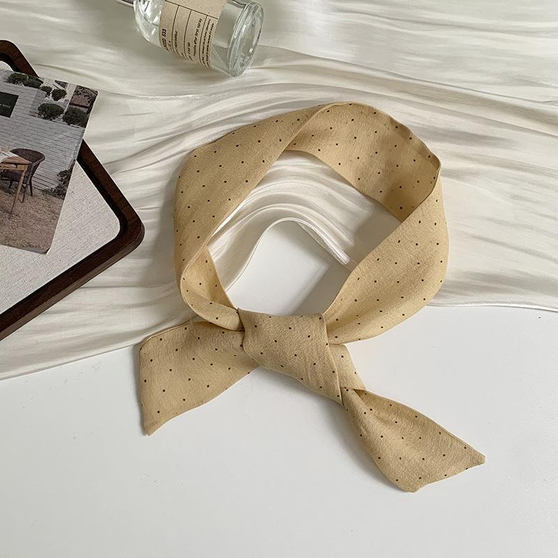 Long Silk Scarf New Fashion High Sense Small Scarf Versatile Long Bag Ribbon Decorative Headband Belt