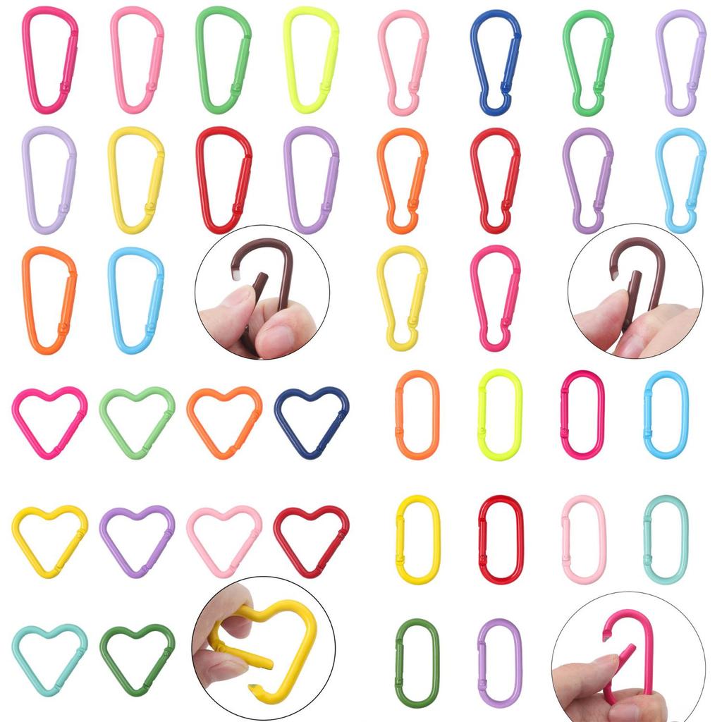 1-10 Stück Aluminium Sprühlackiert Ovalbahn Kletterverschluss Karabiner für Schlüssel Tasche Zubehör