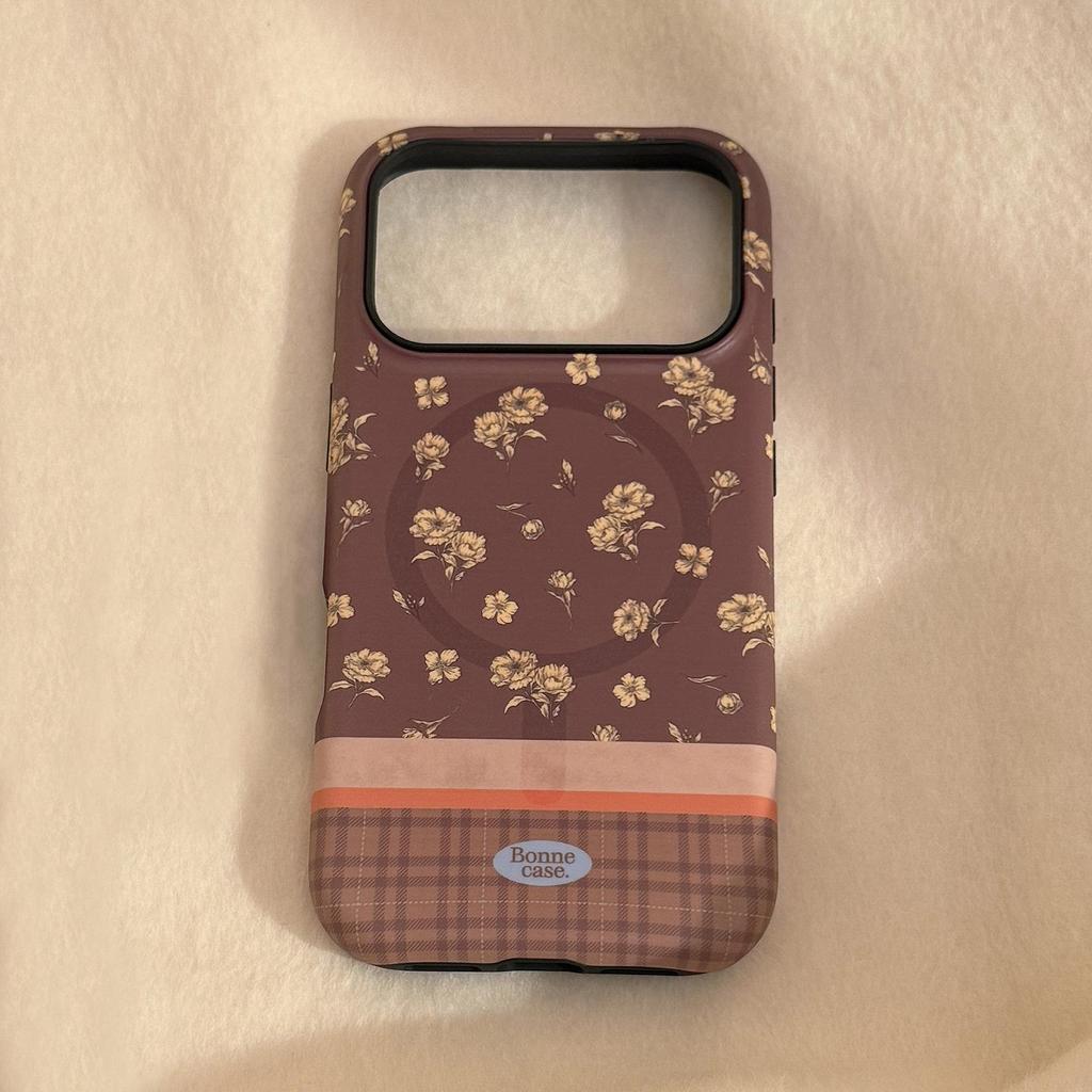 Retro Blommigt Ställ Telefonfodral för iPhone 17 och iPhone 17 Pro Max