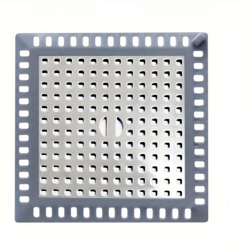 

Square Shower Drain Strainers Stainless Steel Hair Catcher Filter Anti-blocking Strainer Kitchen square