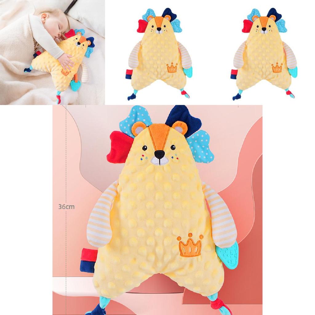 Lion Animal Plush Baby Toy With Gentle Touch For Early Development And Teething