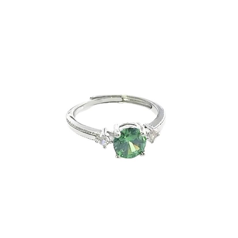 Accessories One Carat Cultivated Ruby Sapphire Ring Women's Simple Fashion Colored Treasure Open Ring