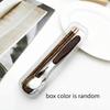Wood Grain Handle Wooden Chopsticks Set Rust-proof Travel Flatware  Meal Preparation